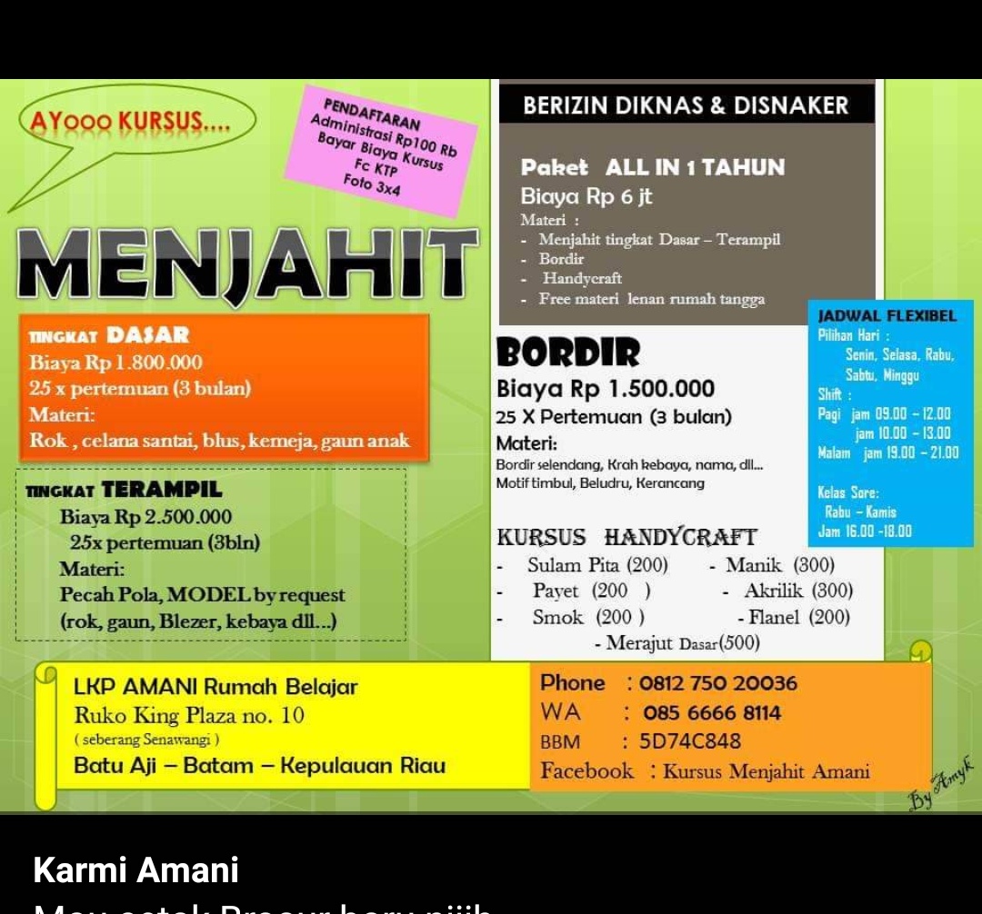 kursus menjahit di batam7